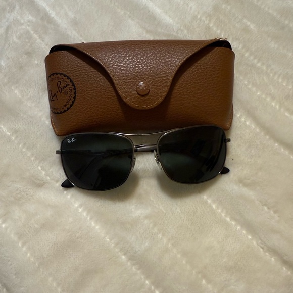 Ray-Ban Brown Textured Leather Bag